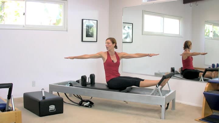 Reformer Workout with Complex Foot Movement on the Stomach Massage