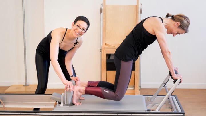 Pilates Reformer Exercise: Knee Stretches
