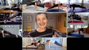 Pilates Intermediate Reformer on the Mat workout with Dorothee