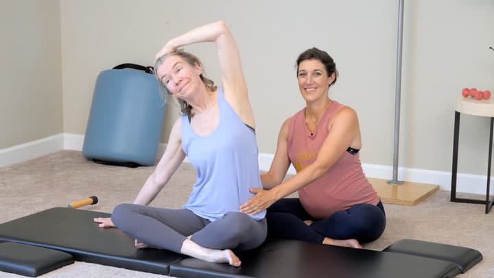 fundamental skills for Pilates side bends with Victoria Torrie-Capan