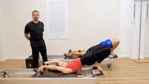 Reformer Workout introducing the Down Stretch and Semi-Circle