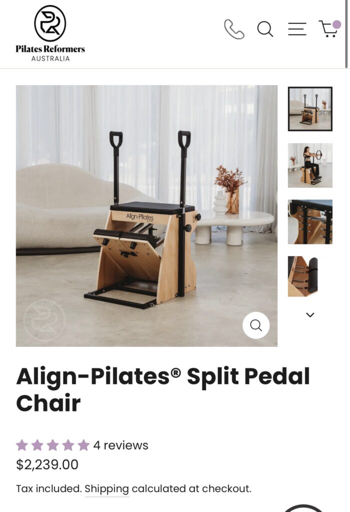 Align Pilates Split Pedal Chair